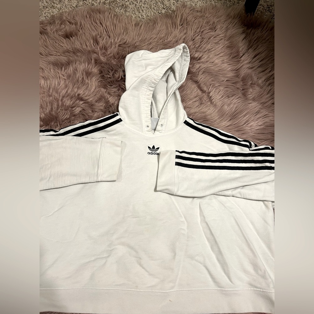 Adidas sporty hoodie, great for workouts.